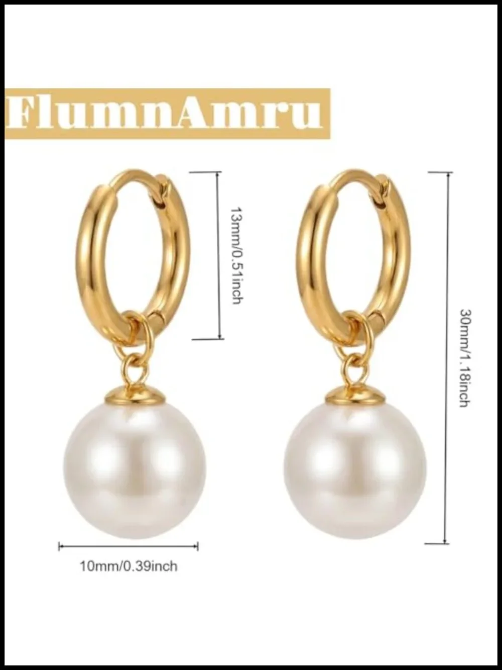 S925 Sterling Silver Pearl Earrings Set for Women Hypoallergenic Stainless